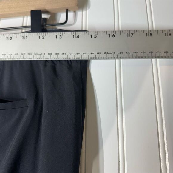 Athleta Tribeca Women's Black Wide Leg Crop Side Snaps Pants 2 Workwear Comfort - Picture 6 of 8